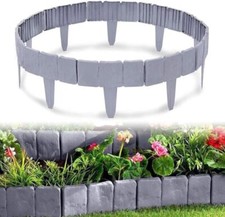 Flexible Garden Lawn Grass Wall Fence Border Edging Picket Cobble Stone Panel