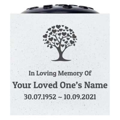Personalisierte Gravur In liebevoller Erinnerung Liebe Baum Grab Denkmal Blumentopf Vase