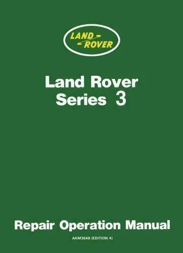 3 Series Land Rover Car Owner & Operator Manuals