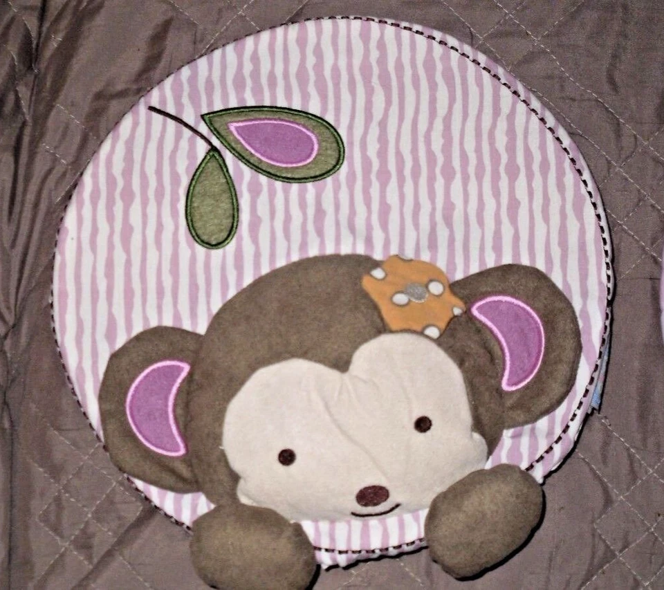 Cocalo Baby Jacama macaco girafa 2 peças pendurar parede redonda berçário roxo - Imagem 2 de 4