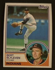 1983 Topps Bert Blyleven Baseball Card #280 Indians HOF Pitcher VG O/C