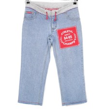 Pantalones de mezclilla No Excuses para mujer junior recortados capri talla 3 vintage atléticos
