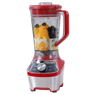 64 oz. 1200W Red Blender, Ice Crush, Smoothie, Self-Clean, Variable Speed