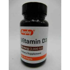 Rugby | Vitamin D3 | 50mcg (2000IU) | 100 Sof...