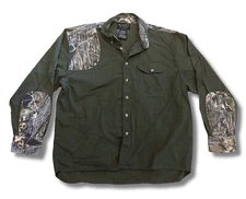 Vintage H S Strut Hunting Outdoor Shirt Sz XL Button Long Sleeve Green Camo