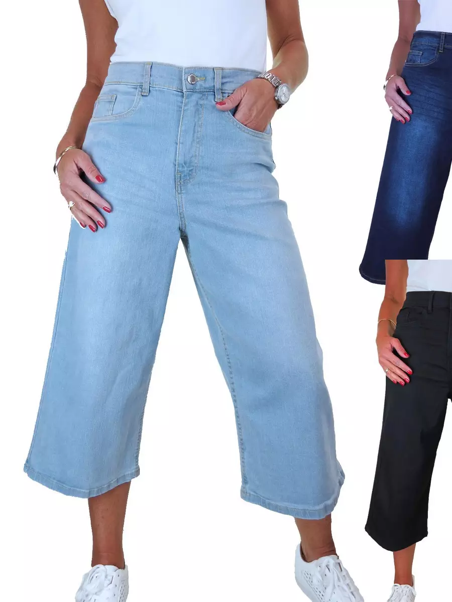 Soft Stretch Denim Capris