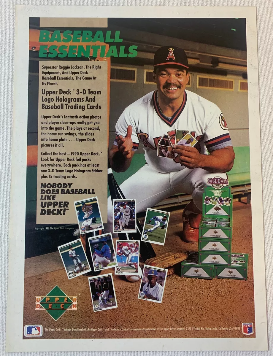 1990 Upper Deck baseball cards ad REGGIE JACKSON Baseball
