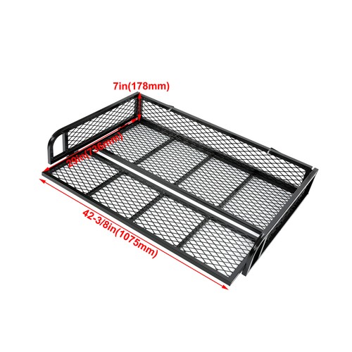 Universal For ATV Front&Rear Drop Cargo Basket Rack Storage Carrier Hauler 2 PCS - Picture 3 of 21
