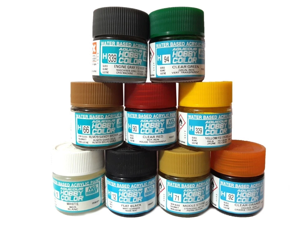 GUNZE MR HOBBY HOBBY COLOR - COLORI ACRILICI ALL' ACQUA PER MODELLISMO 10ml