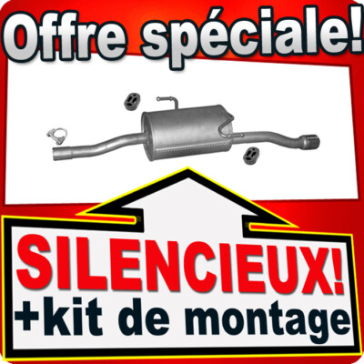 Ligne D'échappement Complète Pour Peugeot 206 1.4 HDI - Silencieux, Acier Aluminisé, Garantie 30 Mois