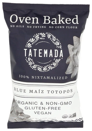 Tatemada Oven Baked Blue Maiz Totopos Organic 100% Gluten-Free 8 OZ (PACK OF 6) - Image 2 of 2