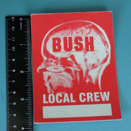 BUSH 2012 concert tour LOCAL CREW RED fabric sticker VIP backstage pass