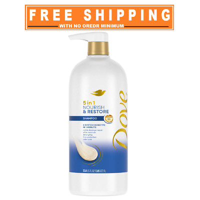 Dove Nourish & Restore 5-in-1 Shampoo, 33.8 fl. oz.
