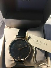 Lola Rose Large Printed Dial Watch Black Agate NEW & BOXED