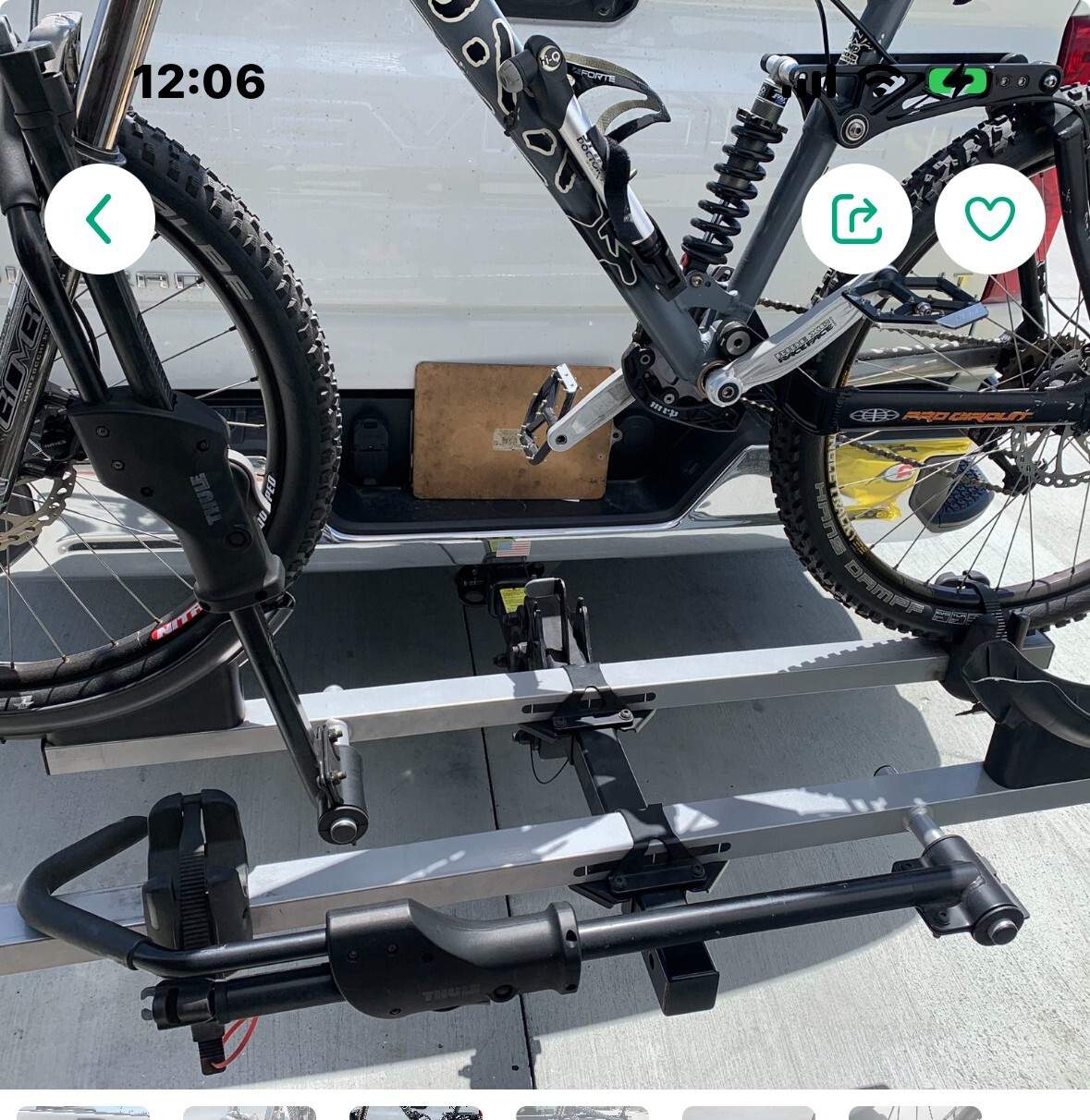Black Thule T2 Classic 2 Bike Hitch Bike Rack eBay