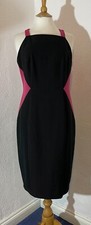 Next Size 14 Dress Black Pink Party Elegant Evening Lined Zip 337