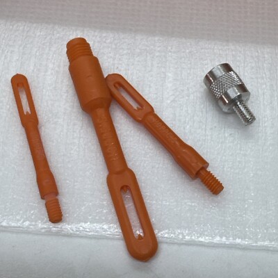 Vintage Hoppe's 9 Gun Cleaning Kit & Orange Storage Box Oil