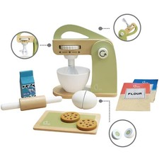 Little Chef Wooden Mixer Play Kitchen Accessories, Green Fun NEW 