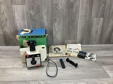 Polaroid Swinger Model 20 Land Camera White w/ Box Paperwork Vtg