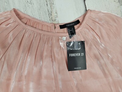 Forever 21 Dusty Pink Ruffled Dress 3/4 Sleeve Sz S NWT | eBay