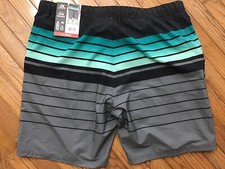 New ZeroXposur MEN'S SWIM TRUNKS Arctic Chill Striped SIZE X-LARGE T5-10