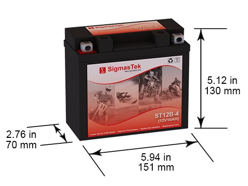 SigmasTek Battery Replacement for Ducati 998CC 998, 2002-2003, SLA Rechargeable Foto 2 de 4