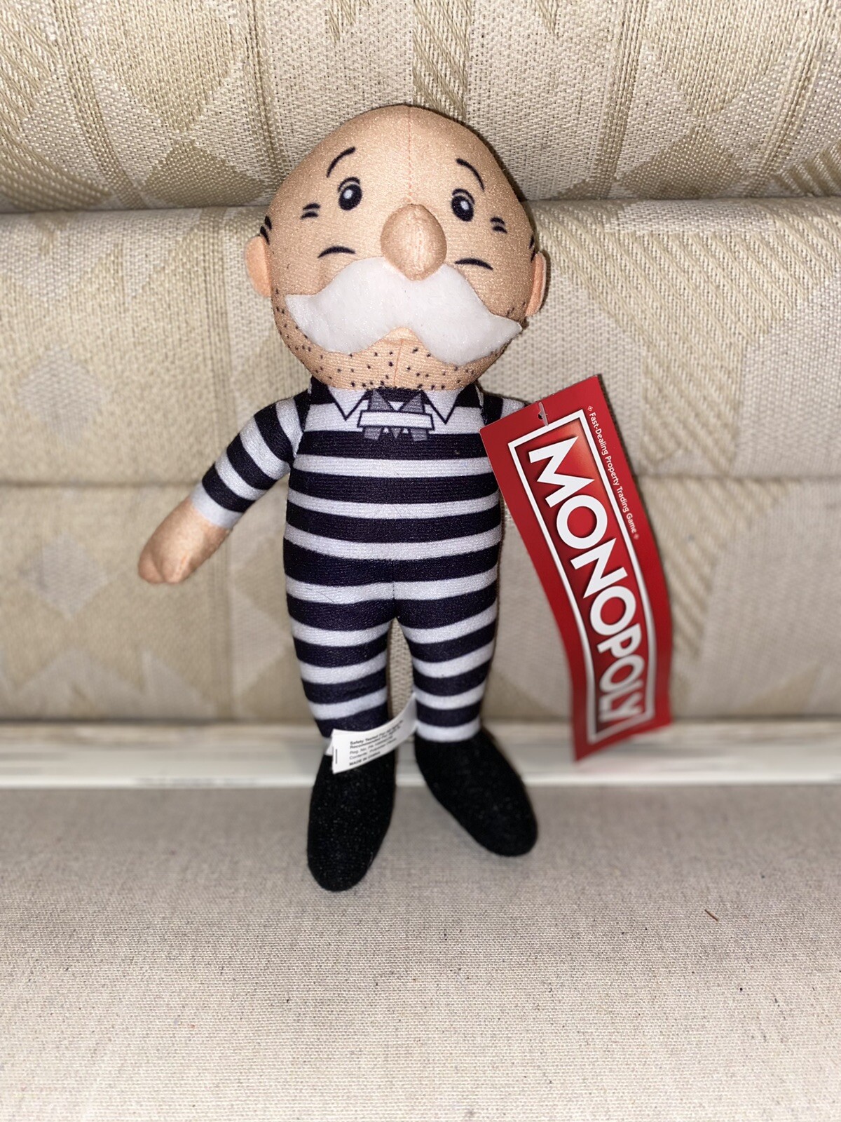 Mr. Monopoly Uncle Pennybags Plush 9" Standing Stuffed Toy Factory Jail ...