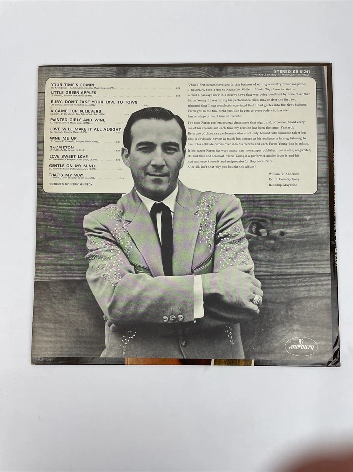 FARRON YOUNG WINE ME UP RARE FACTORY SEALED! MERCURY RECORDS VINYL LP 110-22W - Image 2 of 3