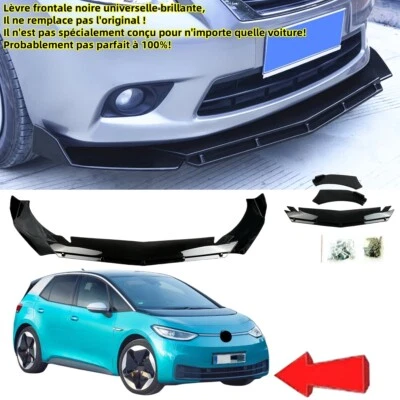 Ajouter séparateur lèvre pare-chocs avant universel pour VW ID.3 E11 E12 2019-23 - Photo 1/4