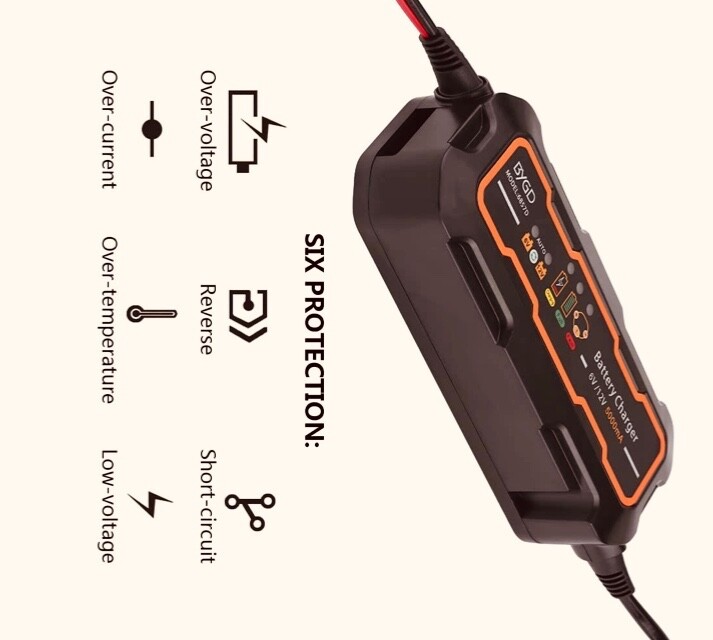 Chargeur batterie moto et voiture 6V 12V pour un démarrage fiable en hiver - 3