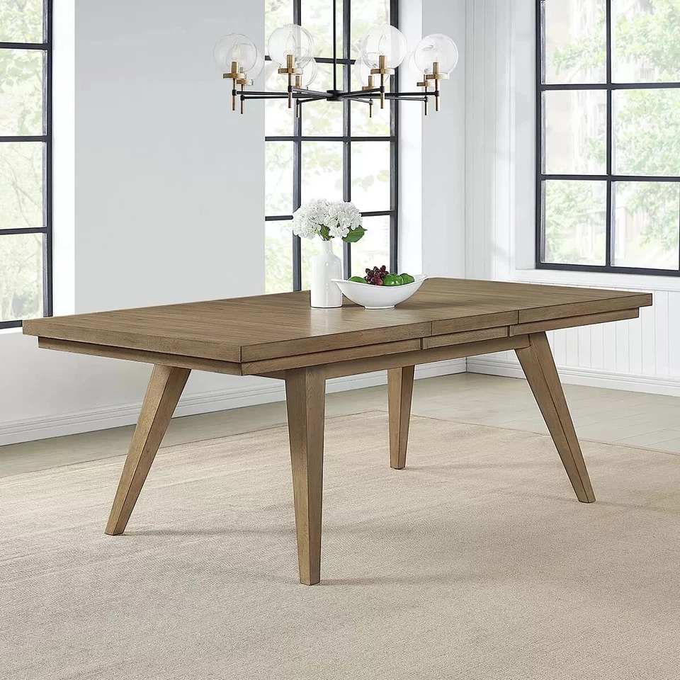 Elmwood Extending Dining Table and 6 Chairs  Seats 4-6 Light Wood - Image 2 of 4