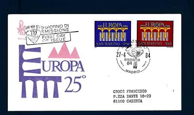 SAN MARINO - 1984 - United Europe and 25th Anniversary C.E.P.T. on FDC Venetia (B)