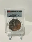 2021 $1 Type 1 American Silver Eagle PCGS MS70 FDOI Flag Label Business Strike