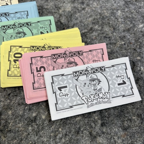 1999 Pokemon Monopoly REPLACEMENT MONEY Collector Board Game Bank Parts Pieces - 第 2/5 張圖片