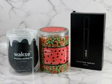 Wakse Jubilee Hard Wax Beans Face & Body 12.8 oz W/ Melting Pot And Applicator