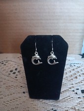 Sterling Silver Dolphins Dangle Earrings