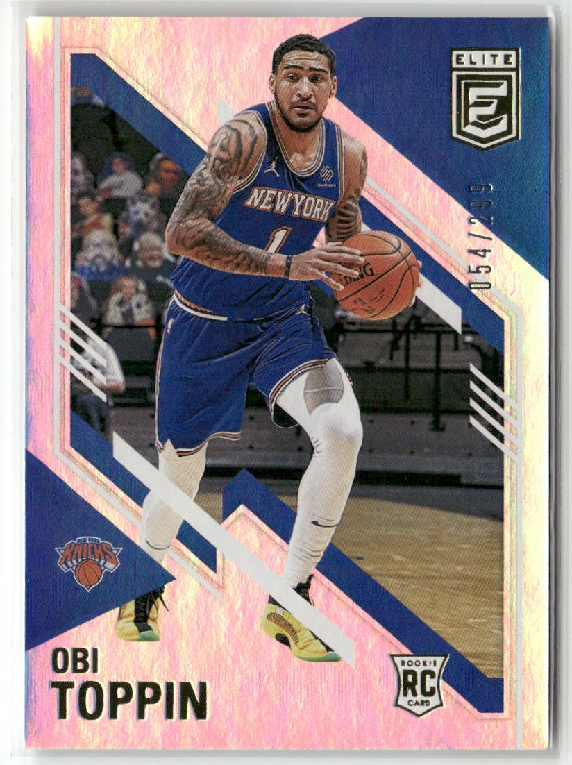 2020-21 PANINI DONRUSS ELITE #101 OBI TOPPIN NEW YORK KNICKS /299 RC