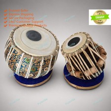 Meenakari Work Steel Tabla Set Sheeshamholz Dayan Musikinstrument
