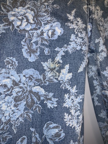 GAP x Love Shack Fancy 70's Flare High Rise Jeans Womens Sz 31/12R Floral - Picture 6 of 8