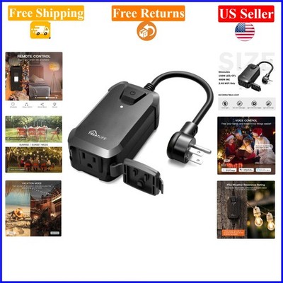 Outdoor Smart Dimmer Plug, Alexa & Google Compatible, 400W,