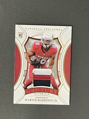 2024 National Treasures Marvin Harrison Jr. Century 3 Color Patch Jersey RC /49