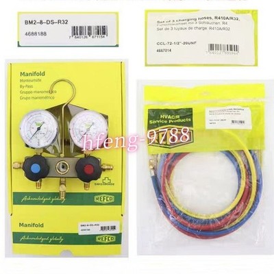1PC﻿ REFCO BM2-8-DS-R32+CCL-72-1/2-20UNF pressure gauge+charging hose 1.8m