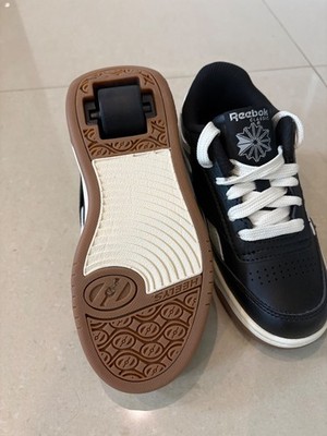Reebok x Heelys UK 13 EU 32 schwarz weiß Roller Schuhe Single Wheel - nicht benutzt