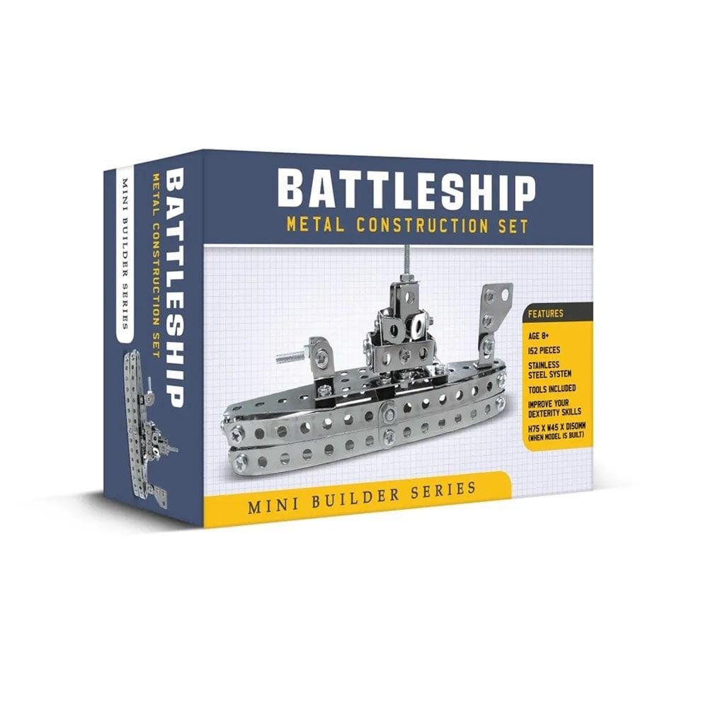 Metal Battleship Mini Builder Set Building Kit 3D Toy Self Assemble Coach House