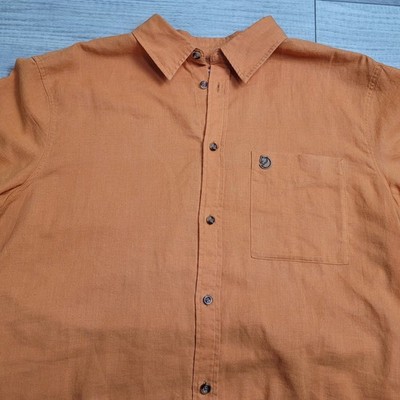 Fjallraven Ovik Travel Shirt Mens XL Short Sleeve Button Up Hemp Gorpcore Casual