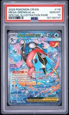 Mega Greninja Ex PSA 10 SIR Chaos Rising 116/086 CRI EN Pokemon Card 2026