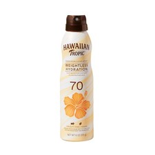 Hawaiian Tropic Weightless Hydration Sunscreen Spray SPF 70, 6oz  High SPF Sunb