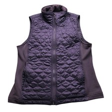 LL Bean Thinsulate Insulation Fleece Lined Quilted Vest Jacket Womens Small