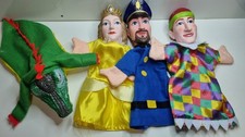 Handpuppe Krokodil Polizist  Prinzessin mit Gummikopf ca. 27 cm Kasperle Theater