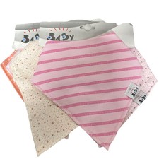 Finduq Baby 100 5 Pieces Baby Girl Cotton Bib, High Quality     